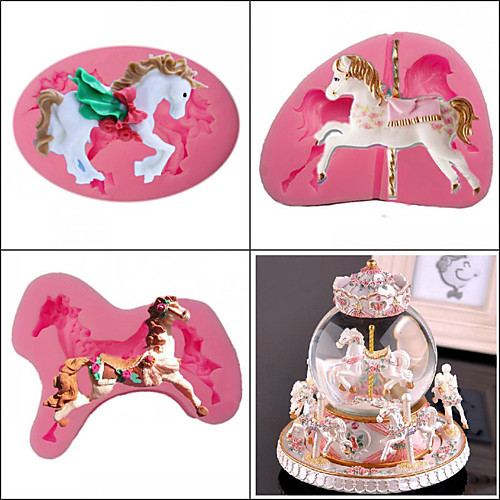 

3D Carousel Cake Silicone Molds Fondant Cake Decorating Tools