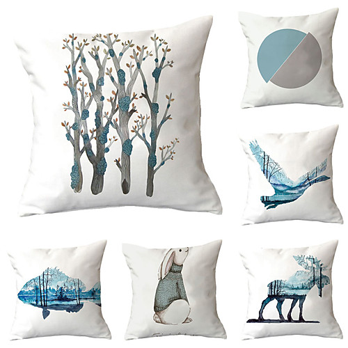 

Set of 6 Throw Pillow Simple Classic 4545 cm Cushion Vintage Circle Cover Sofa Home Decor Throw Pillow Case