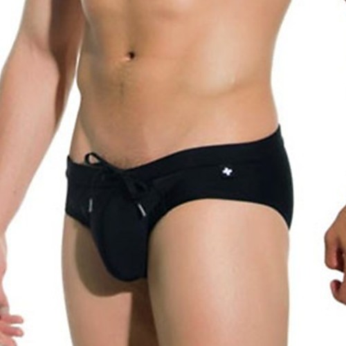 

Men's Bottoms Swimwear Swimsuit - Solid Colored S M L Black