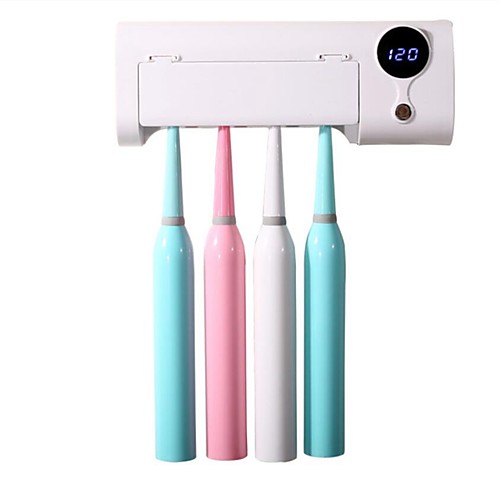 

Toothbrush sterilizer and Holder with LED UV Light Sterilization Function,Wall Mounted Automatic Toothpaste Dispenser Toothbrush & Accessories