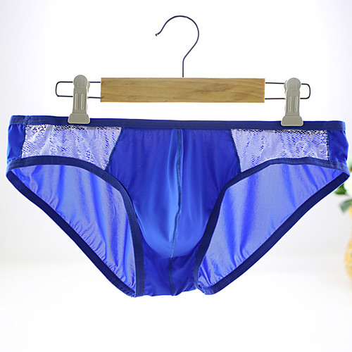 

Men's 1 Piece Basic Briefs Underwear - Normal Low Waist Light Blue White Black S M L