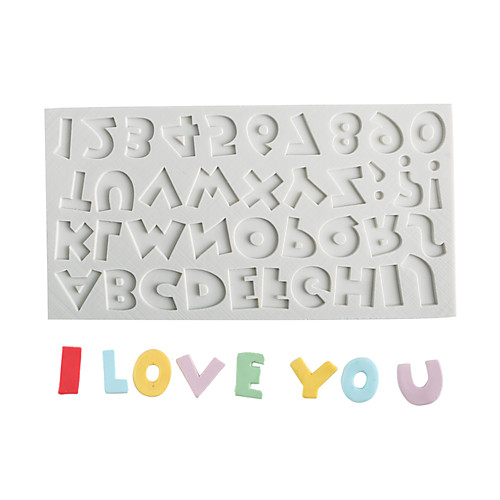 

26 Uppercase Letter; Number Chocolate Mold Fondant Cake Silicone Mold Baking Tool