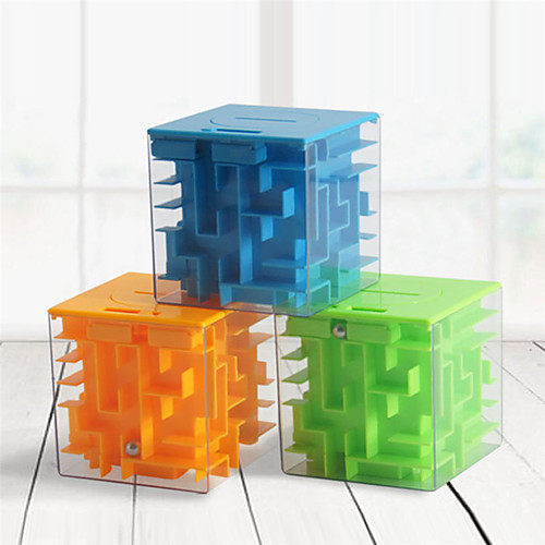 

3D Cube Puzzle Money Maze Bank Saving Coin Collection Case Box Fun Brain Game Kid Educational Toys For Children Intelligent