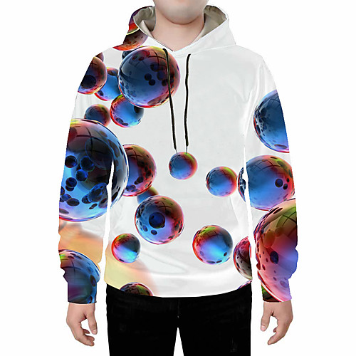 

Men's Pullover Hoodie Sweatshirt Polka Dot Abstract 3D Daily Going out 3D Print 3D Print Casual Hoodies Sweatshirts White