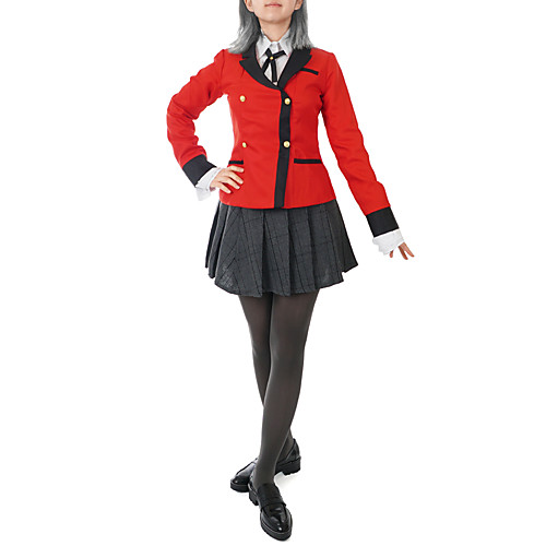 

Inspired by Kakegurui / Compulsive Gambler Kirari Momobami Anime Cosplay Costumes Japanese Cosplay Suits Coat Blouse Skirt For Women's / Bow