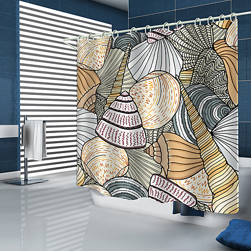 

Scallop Conch Digital Printing Shower Curtain