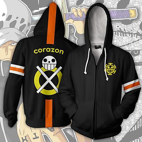 

Inspired by One Piece Trafalgar Law Anime Cosplay Costumes Japanese Cosplay Tops / Bottoms Long Sleeve Coat For Men's