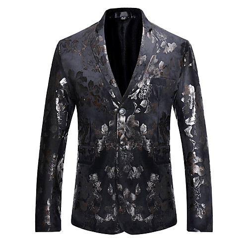 

Black Regular Fit Polyester Men's Suit - Peaked Lapel