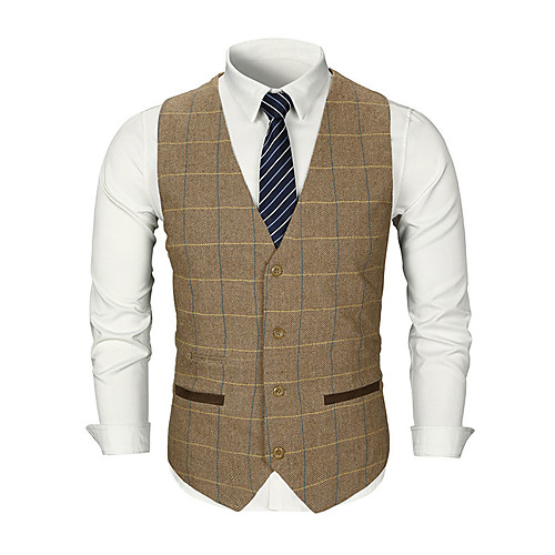 

Men's Vest V Neck Cotton Dark Gray / Khaki / Light gray