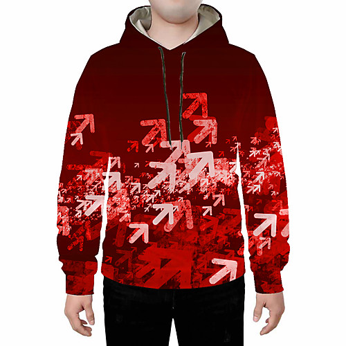 

Men's Plus Size Pullover Hoodie Sweatshirt Print 3D Hooded Daily Going out 3D Print 3D Print Casual Hoodies Sweatshirts Wine