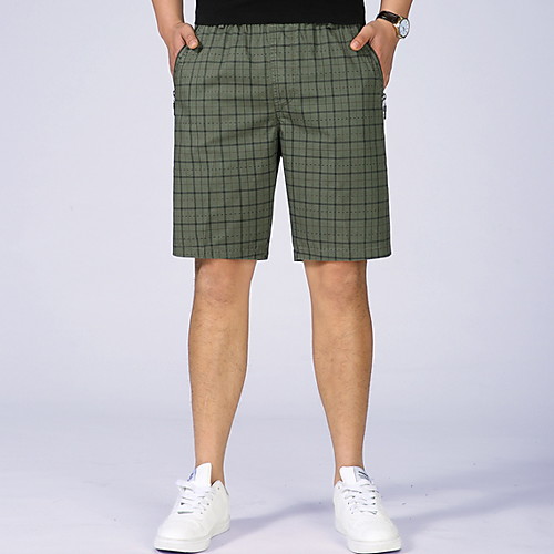 

Men's Basic Shorts Bermuda shorts Pants - Plaid / Checkered Blue Army Green Khaki US32 / UK32 / EU40 / US34 / UK34 / EU42 / US38 / UK38 / EU46