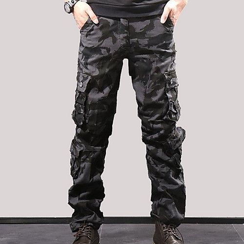 

Men's Basic Tactical Cargo Pants Camouflage Full Length Black Blue Army Green