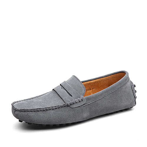 

Men's Spring & Summer / Fall & Winter Sporty / Casual Daily Outdoor Loafers & Slip-Ons Walking Shoes Pigskin Non-slipping Wear Proof Wine / Light Brown / Black