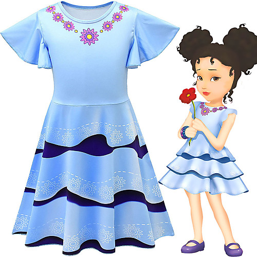 

Fancy Nancy Dress Cosplay Costume Girls' Movie Cosplay Cosplay Costume Party Blue Dress Polyster