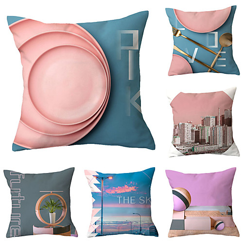 

Set of 6 Throw Pillow Simple Classic 4545 cm Cushion Vintage Circle Cover Sofa Home Decor Throw Pillow Case