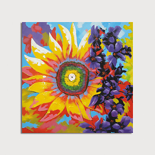 

Hand Painted Canvas Oilpainting Abstract Sunflower by Knife Home Decoration with Frame Painting Ready to Hang