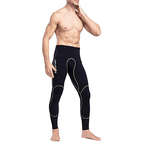 

Men's Wetsuit Pants 2mm Neoprene Bottoms Thermal / Warm Diving Surfing Water Sports Solid Colored Autumn / Fall Spring Summer / Winter / Stretchy