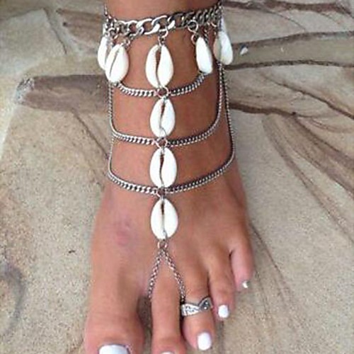 

Body Chain Sweet Women's Body Jewelry For Holiday Beach Shell Alloy Silver
