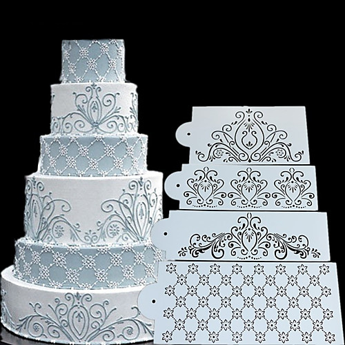 

Cake Spraying Mould Hollow Template West Point Decoration Flowers Border Mould DIY