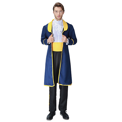 

Prince Fairytale Prince Charming Coat Cosplay Costume Men's Women's Movie Cosplay YellowBlue Coat Blouse Pants Christmas Halloween Carnival / Waist Accessory / More Accessories