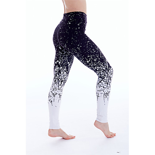 

Women's Sporty / Basic Legging - Geometric, Print Mid Waist Black S M L