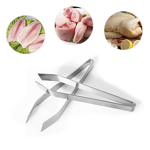 

2pcs Pig Hair Pulling Chicken Duck Hair Clip Fish Bone Pliers Plucking Tweezers Hair Removal Tongs Utensils