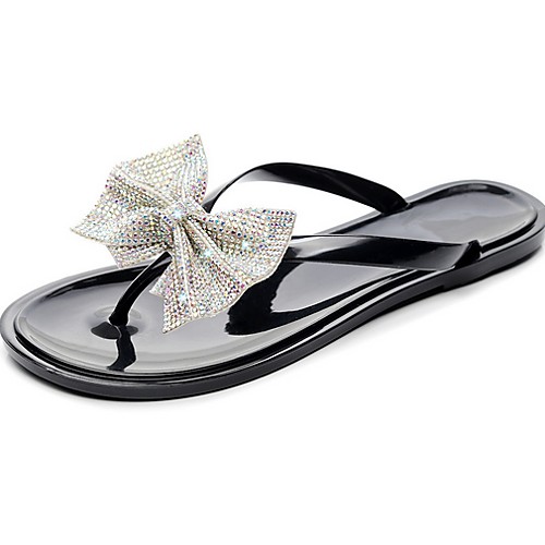 

Women's Slippers & Flip-Flops Flat Heel Round Toe PU Spring & Summer Clear / Pink / Black