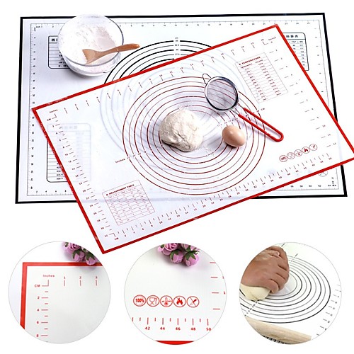 

Multi-size Silicone Baking Mat Sheet With Scale Non Stick Rolling Dough Pad Kneading Mat Kitchen Cooking Pastry Sheet Oven Liner