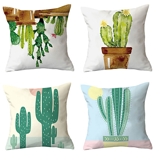 

Set of 4 Throw Pillow Simple Classic 4545 cm