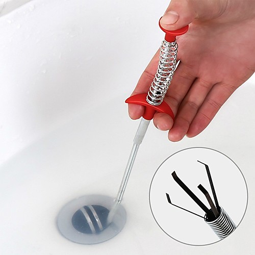 

Home Pipe Cleaner Steel Spring design Kitchen Bathroom Drain Hair Cleaning Tool