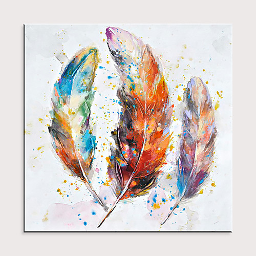 

Oil Painting Hand Painted Square Abstract Modern Rolled Canvas (No Frame)