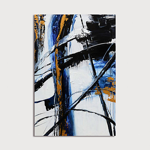 

Oil Painting Hand Painted Vertical Abstract Modern Rolled Canvas (No Frame)