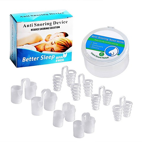 

8pcs Anti Snore Apnea Nose Clip Anti-Snoring Breathe Aid Stop Snore Device Sleeping Aid Equipment Stop Snoring