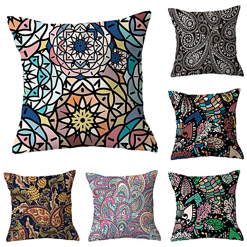

Set of 6 Throw Pillow Simple Classic 4545 cm Cushion Vintage Circle Cover Sofa Home Decor Throw Pillow Case