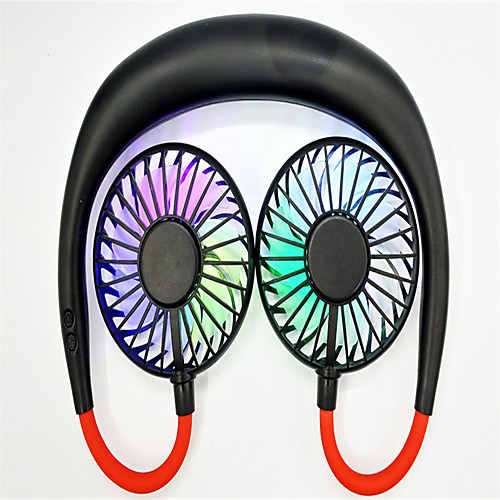 

Cross Border Shining Halter Fan Mini USB Recharge Small Fan Portable Lazy Fan Desktop Fan Douyin