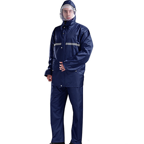 

Men's Hiking Raincoat Outdoor Solid Color Waterproof Windproof Raincoat Nylon Black Burgundy Blue