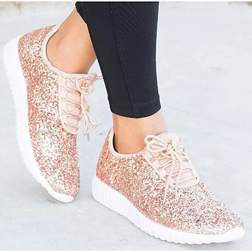 

Women's Athletic Shoes Wedge Heel Closed Toe PU Summer Pink / Gold / White