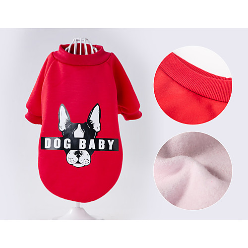 

Dog Dress Letter & Number Sports Dog Clothes Puppy Clothes Dog Outfits Breathable Red Costume for Girl and Boy Dog Cotton XS S M