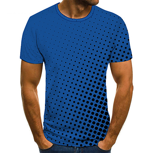 

Men's Plus Size 3D Graphic T-shirt Basic Daily Weekend Round Neck White / Blue / Purple / Red / Yellow / Green / Short Sleeve