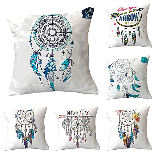 

Set of 6 Throw Pillow Simple Classic 4545 cm Cushion Vintage Circle Cover Sofa Home Decor Throw Pillow Case