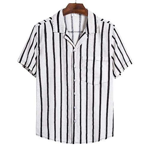 

Men's Floral Shirt Basic Boho Daily Beach Classic Collar Rainbow / Short Sleeve