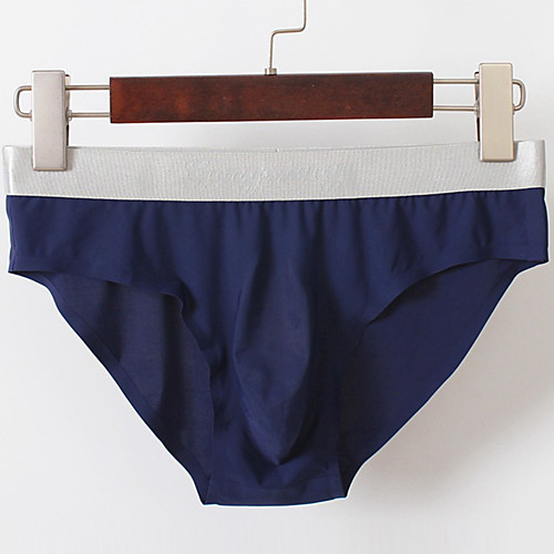 

Men's Basic Briefs Underwear - Normal Low Waist White Blue Royal Blue M L XL