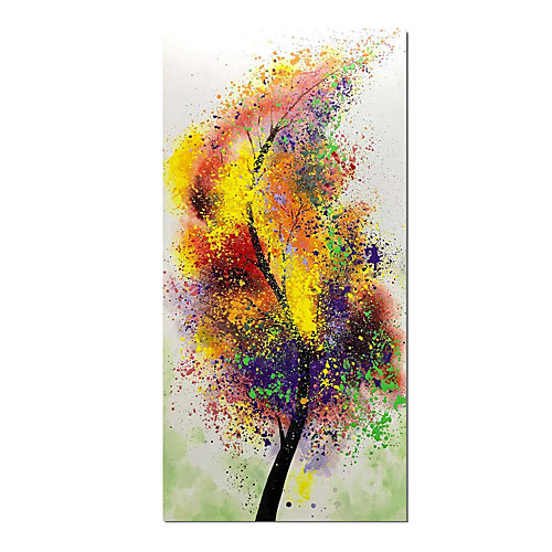 

Oil Painting Hand Painted Vertical Abstract Floral / Botanical Modern Stretched Canvas