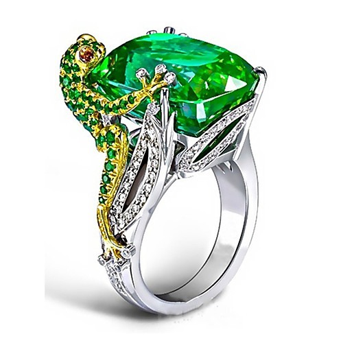 

Women's Ring AAA Cubic Zirconia 1pc Silver Alloy Stylish Daily Jewelry Cute