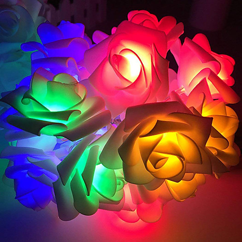 

Battery Operated 2M Pink LED Flower Garland Christmas Strip Festive Lights for Valentine Wedding Decoration