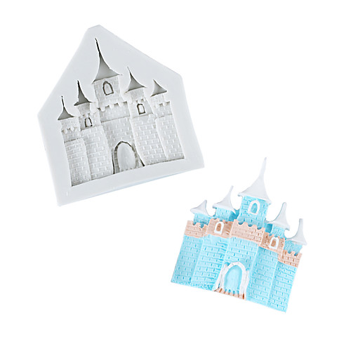 

European-style cartoon castle chocolate mold fondant cake silicone mold home baking tools