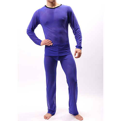 

Men's Suits Nightwear Black White Blue M L XL