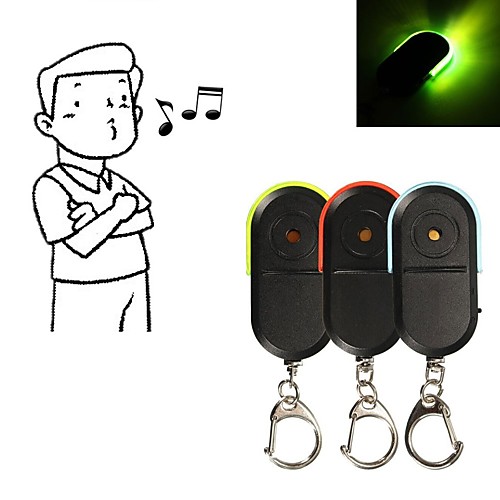 

1pcs Portable Old People Anti-Lost Alarm Key Finder Wireless Useful Whistle Sound LED Light Locator Finder Keychain Random Color