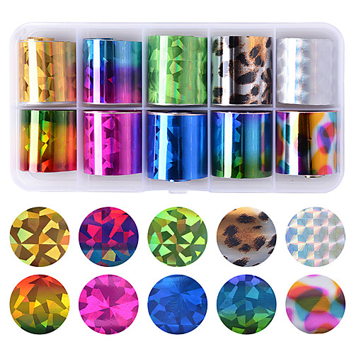 

10 pcs Foil Sticker Galaxy nail art Manicure Pedicure Multi-Design / Disposable Trendy / Fashion Daily