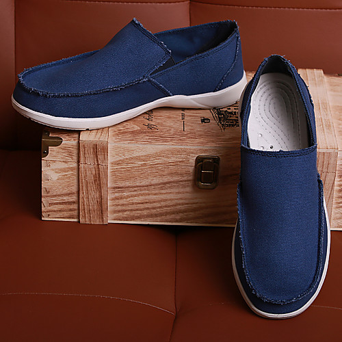 

Men's Canvas Spring & Summer / Fall & Winter Sporty / British Loafers & Slip-Ons Walking Shoes Breathable Dark Blue / Light Blue / Khaki